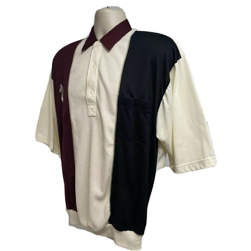 Vintage Classics By Palmland Men Hipster Colorblock Pullover Shirt Large Stretch